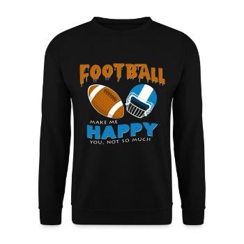 American Football - Unisex Pullover - Schwarz - Vorne - Alina (178cm) & Michal (187cm)