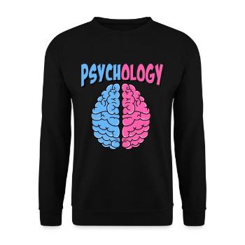 Psychology psychologist statement brain gift - Unisex Sweatshirt - black - Front - Alina (178cm) & Michal (187cm)