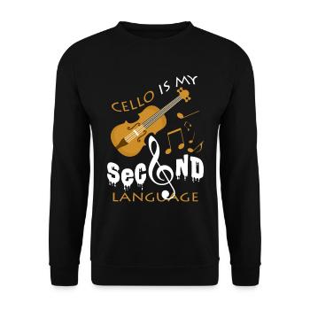 cello - Unisex Sweatshirt - black - Front - Alina (178cm) & Michal (187cm)