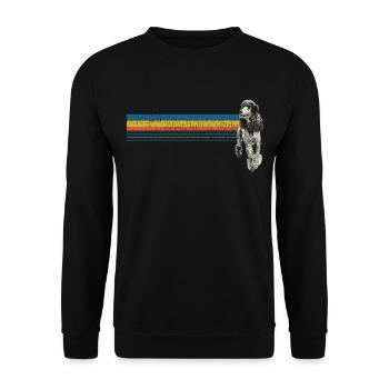 Poodle retro gift shirt - Unisex Sweatshirt - black - Front - Alina (178cm) & Michal (187cm)