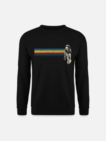 Pudel retro Geschenk Shirt - Unisex Pullover - Schwarz