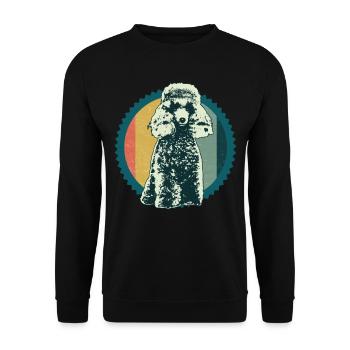 Poodle retro gift shirt - Unisex Sweatshirt - black - Front - Alina (178cm) & Michal (187cm)