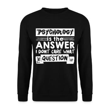 psychologue - Sweat-shirt Unisexe - noir - Devant - Alina (178cm) & Michal (187cm)