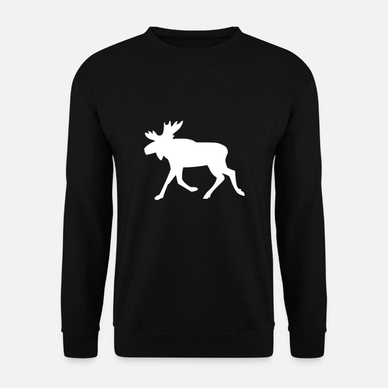 Elch Natur - Unisex Pullover - Schwarz