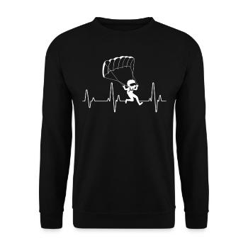 Gleitschirmfliegen - Unisex Pullover - Schwarz - Vorne - Alina (178cm) & Michal (187cm)