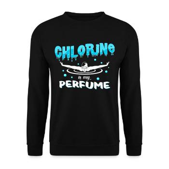 Schwimmen - Unisex Pullover - Schwarz - Vorne - Alina (178cm) & Michal (187cm)
