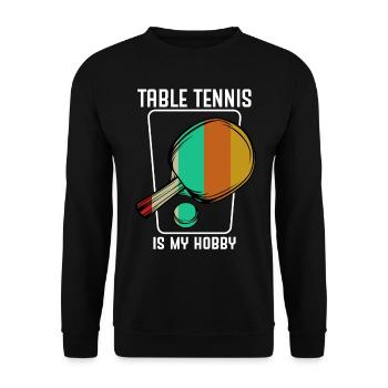 table tennis - Unisex Sweatshirt - black - Front - Alina (178cm) & Michal (187cm)