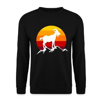chèvre - Sweat-shirt Unisexe - noir - Devant - Alina (178cm) & Michal (187cm)