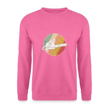 Baumfäller Motorsäge Kettensäge Retro - Unisex Pullover - Pink - Vorne