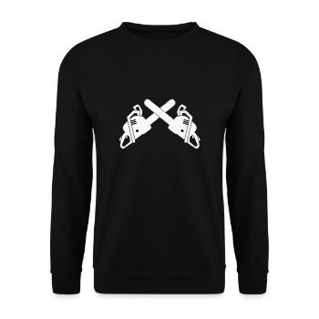 Tronçonneuse tronçonneuse - Sweat-shirt Unisexe - noir - Devant - Alina (178cm) & Michal (187cm)