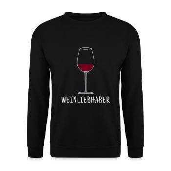 Wein Weinliebhaber - Unisex Pullover - Schwarz - Vorne - Alina (178cm) & Michal (187cm)