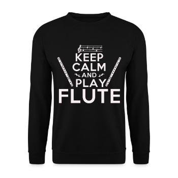 Flûtes - Sweat-shirt Unisexe - noir - Devant - Alina (178cm) & Michal (187cm)