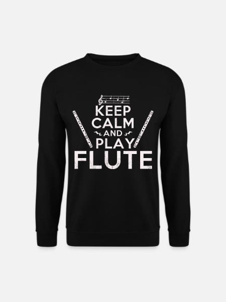 Keep Calm Flûtiste Flûtiste Idée cadeau - Sweat-shirt Unisexe - noir