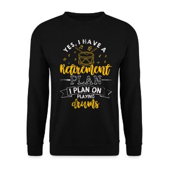 Drum Drumsticks Cool Drummer Gift - Unisex Sweatshirt - black - Front - Alina (178cm) & Michal (187cm)