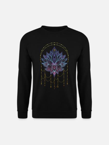 Spirituelle Lotusblume Namaste Yoga & Om - Unisex Pullover - Schwarz
