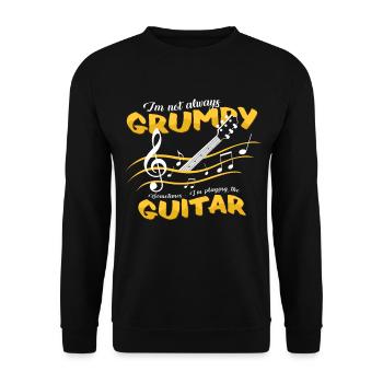 Gitarren - Unisex Pullover - Schwarz - Vorne - Alina (178cm) & Michal (187cm)