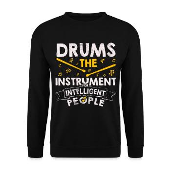 Cadeau de batteur drôle de batterie - Sweat-shirt Unisexe - noir - Devant - Alina (178cm) & Michal (187cm)
