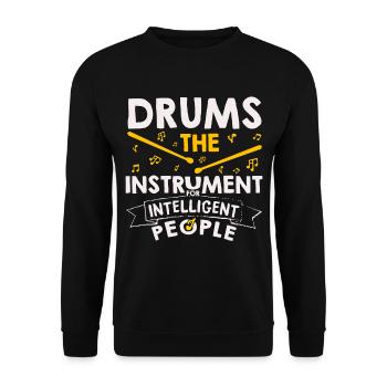 drummer - Unisex Sweatshirt - black - Front - Alina (178cm) & Michal (187cm)