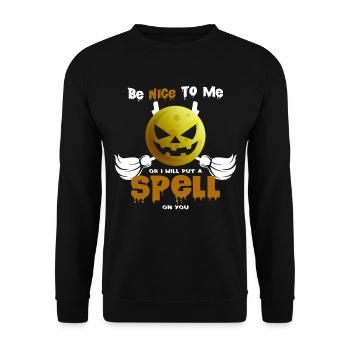 Halloween - Unisex Sweatshirt - black - Front - Alina (178cm) & Michal (187cm)