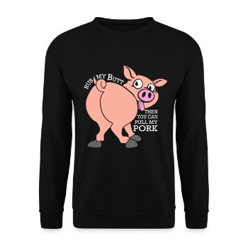 Porc porc drôle et méchant - Sweat-shirt Unisexe - noir - Devant - Alina (178cm) & Michal (187cm)