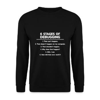 Programmer Debugging Debug - Unisex Sweatshirt - black - Front - Alina (178cm) & Michal (187cm)