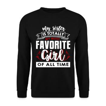 Bruder Und Schwester - Unisex Pullover - Schwarz - Vorne - Alina (178cm) & Michal (187cm)
