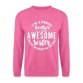 Frère et soeur - Sweat-shirt Unisexe - rose - Devant
