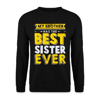 Mon frère a la meilleure soeur jamais cadeau cool - Sweat-shirt Unisexe - noir - Devant - Alina (178cm) & Michal (187cm)