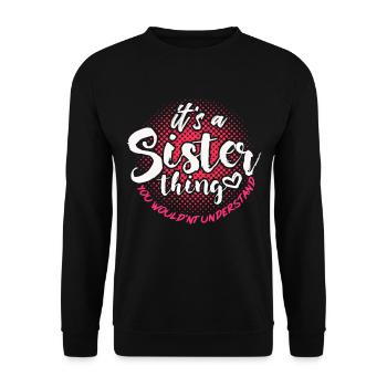 sister - Unisex Sweatshirt - black - Front - Alina (178cm) & Michal (187cm)