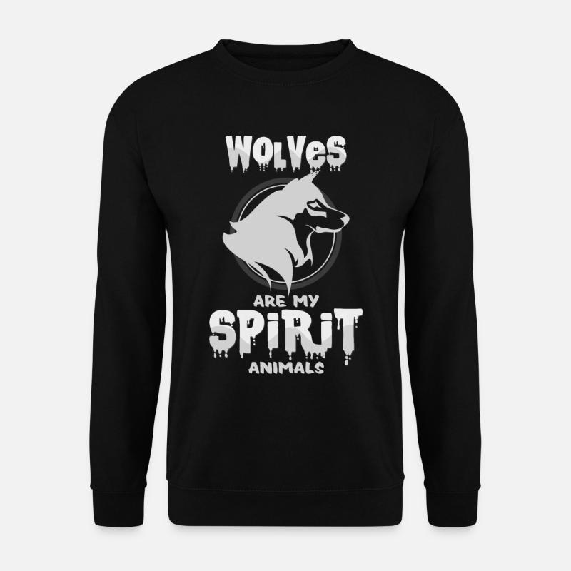 Wolf - Unisex Pullover - Schwarz