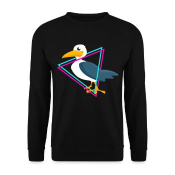goélands - Sweat-shirt Unisexe - noir - Devant - Alina (178cm) & Michal (187cm)