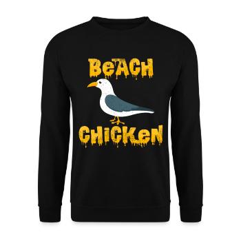 Cadeau de désert de Seagull Seabird Cool Beach Chicken - Sweat-shirt Unisexe - noir - Devant - Alina (178cm) & Michal (187cm)