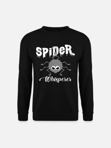 Spider Whisperer | Lustige Sprüche Spinne Geschenk - Unisex Pullover - Schwarz