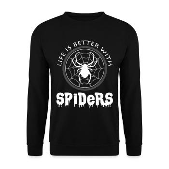 be crazy - Unisex Sweatshirt - black - Front - Alina (178cm) & Michal (187cm)