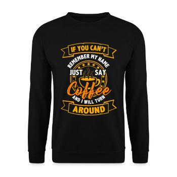 Coffee - Unisex Sweatshirt - black - Front - Alina (178cm) & Michal (187cm)