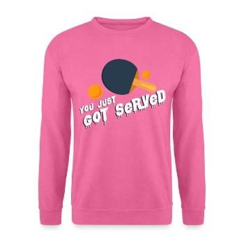 tennis de table - Sweat-shirt Unisexe - rose - Devant