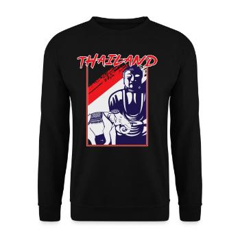 Tailand country travel gift - Unisex Sweatshirt - black - Front - Alina (178cm) & Michal (187cm)