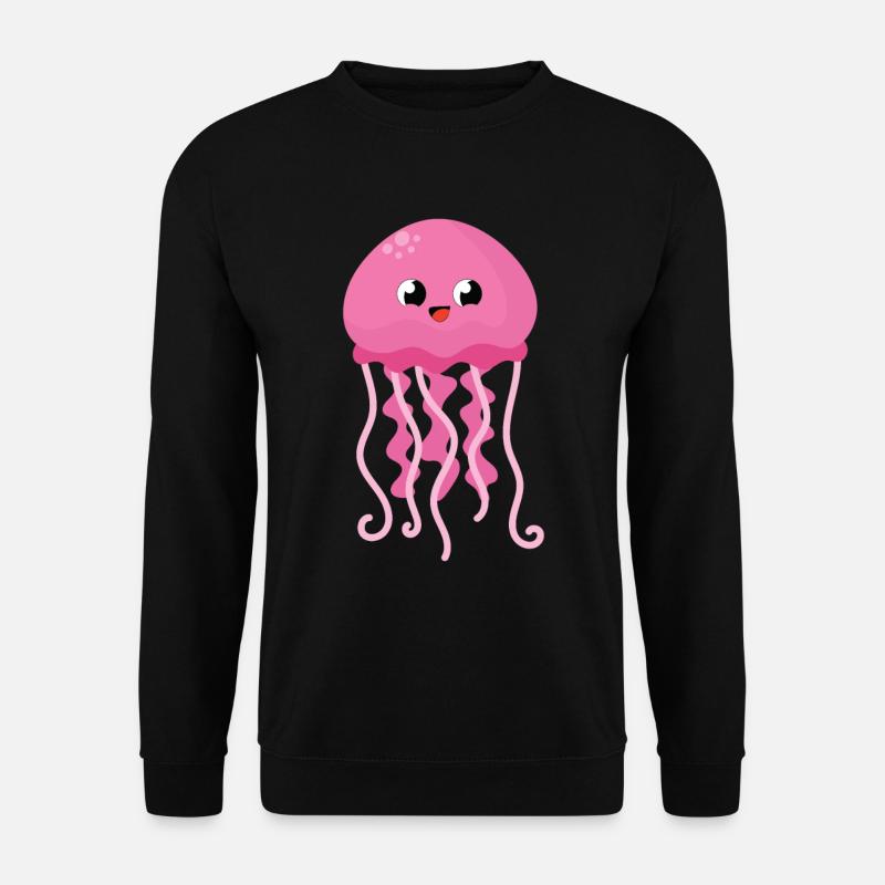 Kinder Karton Kawaii Quallen Medusa Geschenk - Unisex Pullover - Schwarz