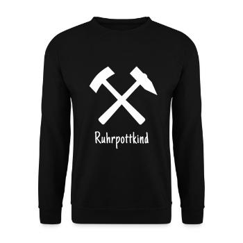 Ruhrpottkind Ruhrpott Ruhrgebiet - Unisex Pullover - Schwarz - Vorne - Alina (178cm) & Michal (187cm)