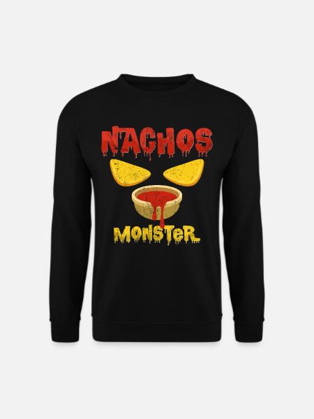 Nachos Monster | Salsa Nacholiebhaber Geschenk - Unisex Pullover - Schwarz