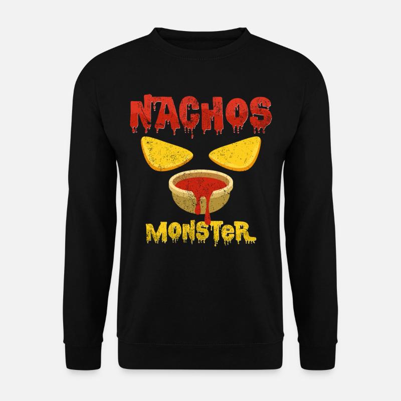 Nachos Monster | Salsa Nacholiebhaber Geschenk - Unisex Pullover - Schwarz