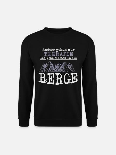 Therapie, ich gehe in die Berge - Unisex Pullover - Schwarz