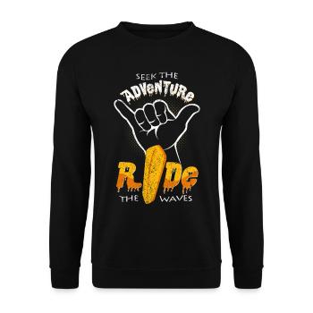 surfeur - Sweat-shirt Unisexe - noir - Devant - Alina (178cm) & Michal (187cm)