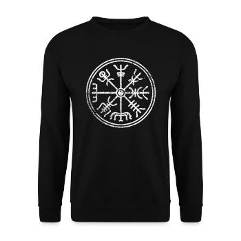 Signes de symboles compas Viking - Sweat-shirt Unisexe - noir - Devant - Alina (178cm) & Michal (187cm)