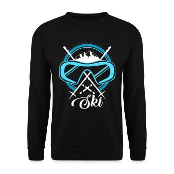 To ski - Unisex Sweatshirt - black - Front - Alina (178cm) & Michal (187cm)