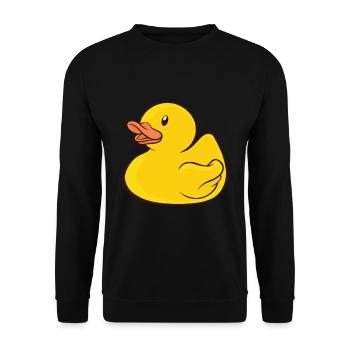 Badeente Gummiente - Unisex Pullover - Schwarz - Vorne - Alina (178cm) & Michal (187cm)
