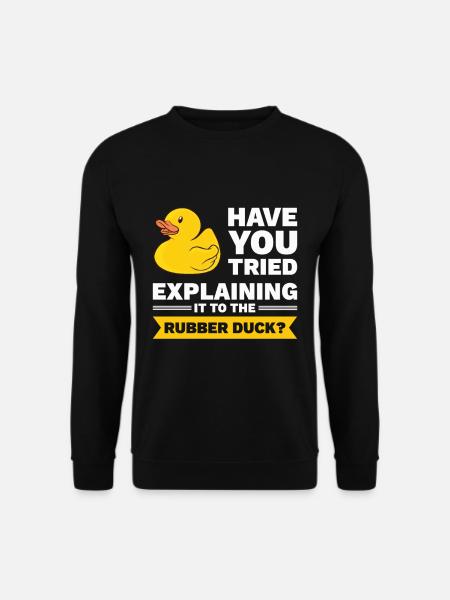 Programmierer Gummiente Debug - Unisex Pullover - Schwarz
