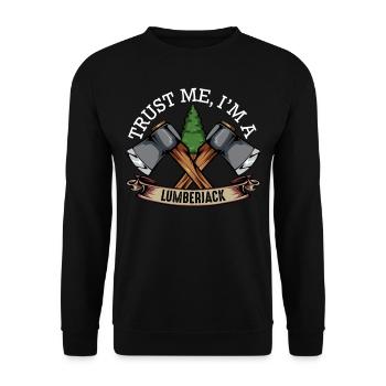 lumberjack - Unisex Sweatshirt - black - Front - Alina (178cm) & Michal (187cm)