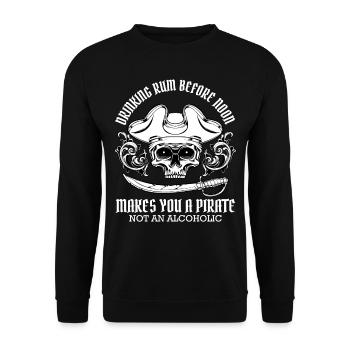 pirate - Sweat-shirt Unisexe - noir - Devant - Alina (178cm) & Michal (187cm)