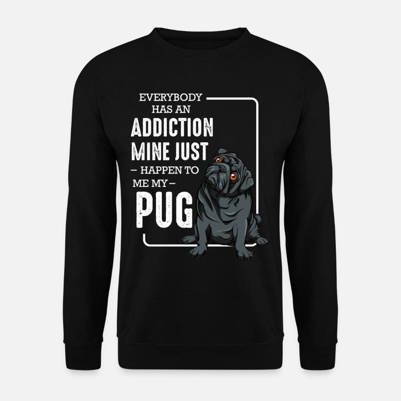 Mops - Unisex Pullover - Schwarz